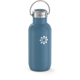Lifefactory 16-Ounce Stainless Steel Vacuum-Insulated Sport Bottle, Dark Denim