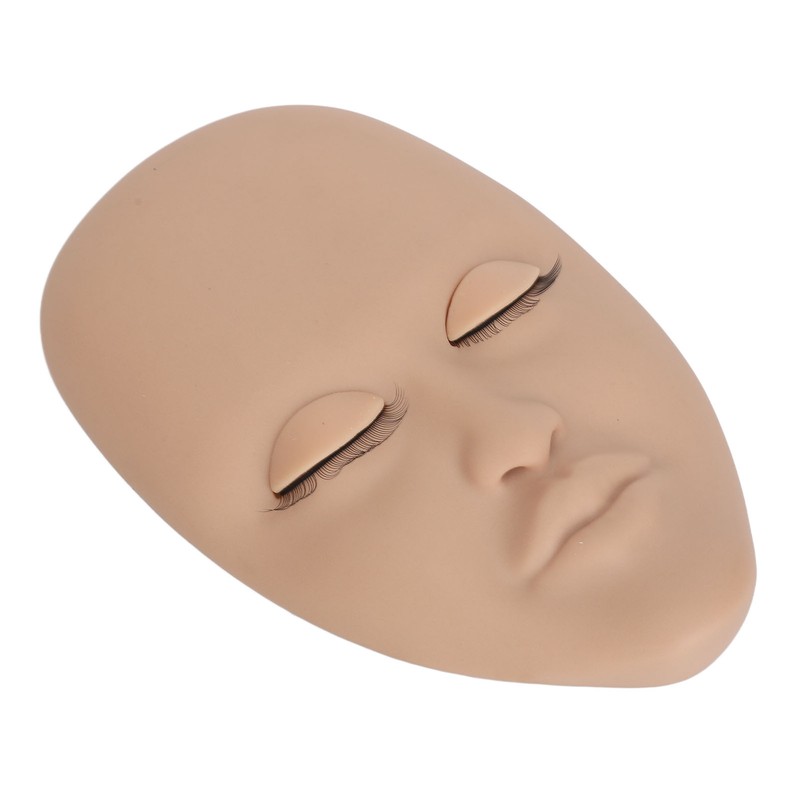 Eyelash Extension Mannequin Head with 6 Pair Replacement Eyelids Soft