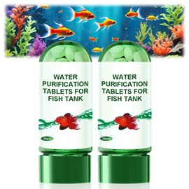 Powerful Aquarium Water Treatment Tablets for Fish Tanks (2 Bottles)