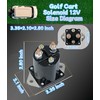 Viefow 12V Club Car Starter Solenoid,Gas Golf Cart Solenoid Fits