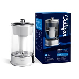 Culligan with ZeroWater Technology 40-Cup Glass Water Filter Dispenser – Includes 5-Stage Advanced Water Filter, Certified to Reduce Lead, Total PFAS (Forever Chemicals), Fluoride, and Chlorine