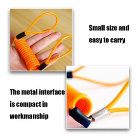 Security Reminder Rope Durable Lock Reminder Cable Antitheft Disc Lock Reminder for Airport Train Station Hotel Library Garage Parking Lot