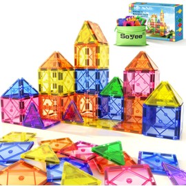 Soyee Magnetic Building Blocks Set for Toddlers STEM Toys Color Shape Puzzle Fun