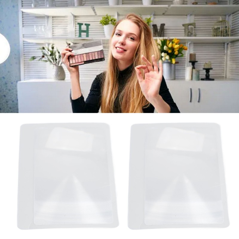 20 Sheet Credit Card Size 3X Magnifiers Portable Transparent Pocket