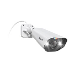 ZOSI 500P POE Security Camera, POE Powered Camera, Two-Way Talk, Sound and Light Alarm, People/Vehicle/Face Detection, Color Night Vision, IP66 Waterproof Outdoor Camera, Metal Poe Recorder Add-on Only Compatible with ZOSI POE NVR