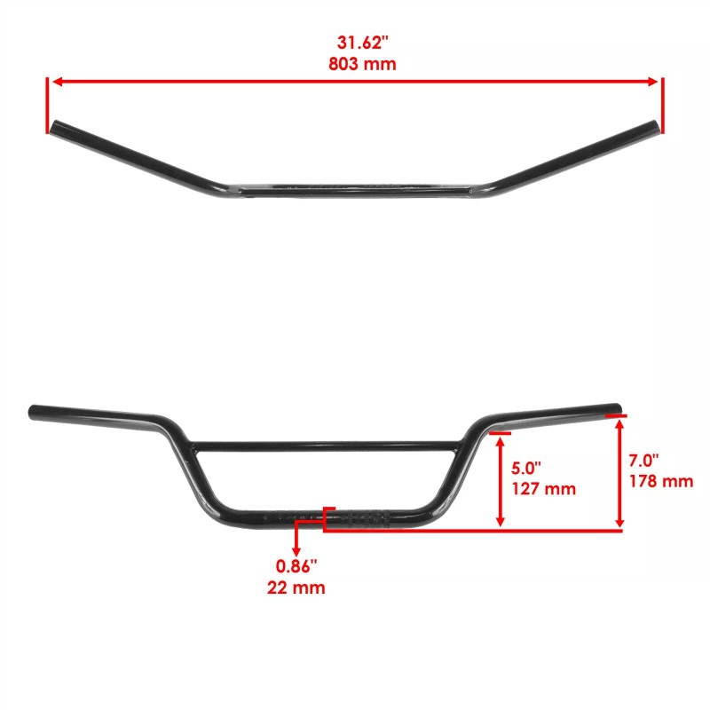 Caltric 7/8" Handlebar For Yamaha Banshee 350 YFZ350T 1987-2001