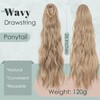 TESS Wavy Ponytail Extension, Drawstring Clip in Ponytail Hair Extensions,