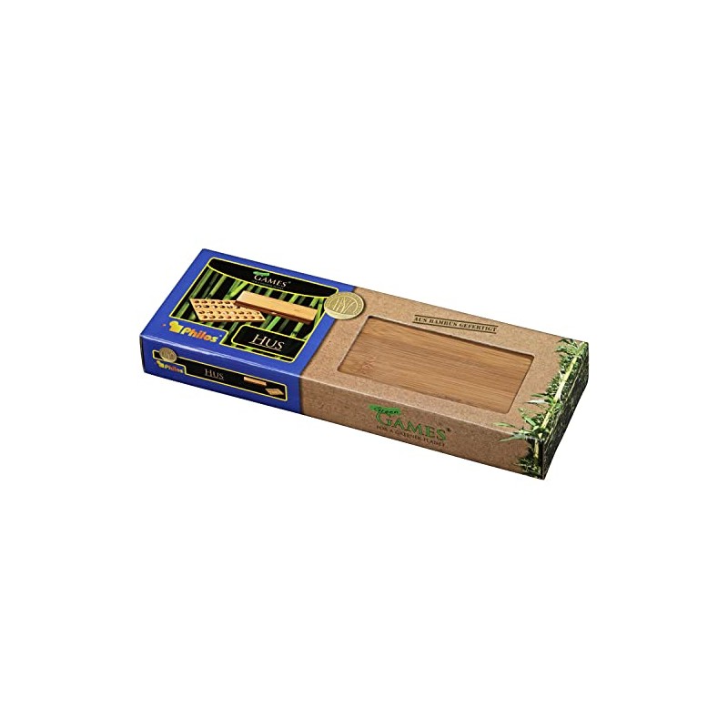 Philos 3257 Puzzle Games Hus, bambú, pequeño, marrón claro