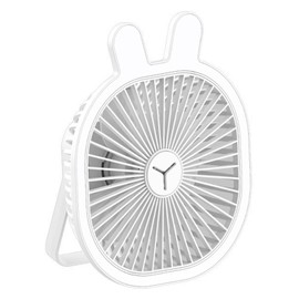 3 Speeds Mini Desk Fan with Light Portable Hanging Folding Personal Fan Quiet Operation for Home Office with Fly Repellent Function White