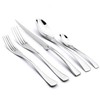 JANKNG 20-Piece 18/10 Stainless Steel Serrated Steak Knife Flatware Set,