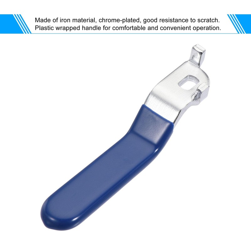 sourcing map Lever Handle Iron Chrome Plated Replacement Quarter Turn