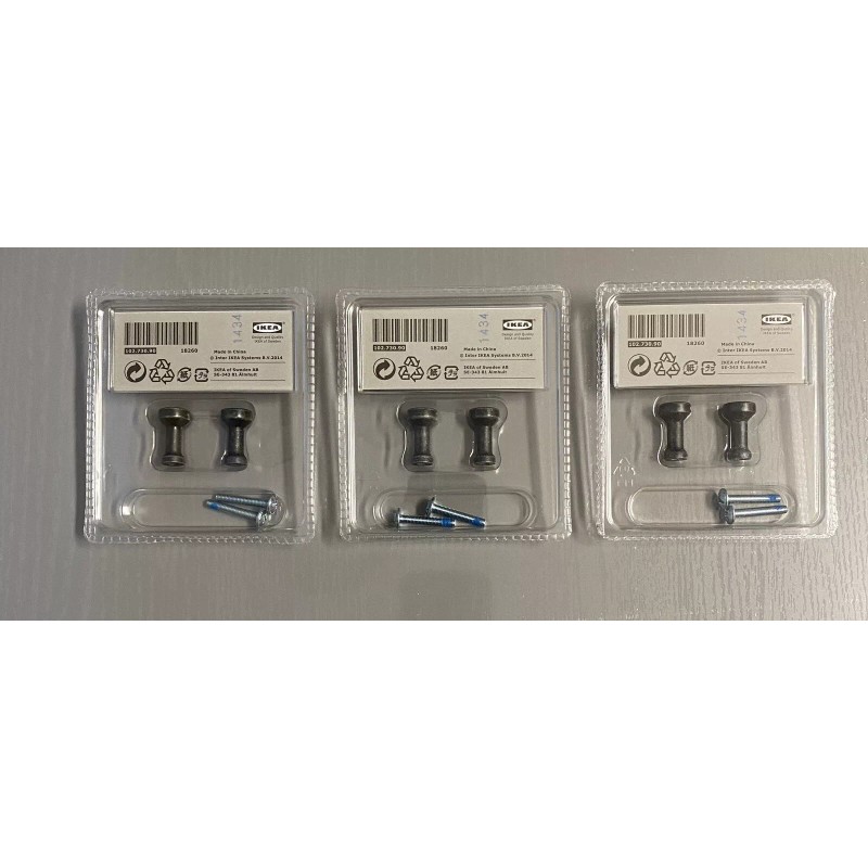Ikea MOLLARP Knob Black Set Of 3 New 102.730.90.