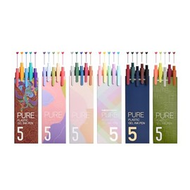 Kaco PURE Bolígrafos de gel de colores, 30 piezas de tinta de colores surtidos de 0.5 mm de punta fina, bolígrafos estéticos para agenda, papelería li