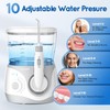 Mornwell Feststehende Munddusche, Profi-Water Flosser, Zahnzwischenraumreiniger mit 10 Druckstufen und