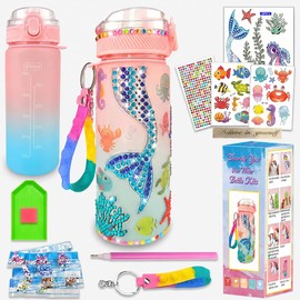 VOURTM Kit de Manualidades para Niña con Sirenas para Niñas y Botella Agua