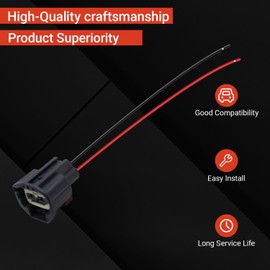 Powkos Radiator Cooling Fan Connector Pigtail Wiring Harness 7283-5596 Compatible with Dodge Grand Caravan 2011-2020 Replaces 3U2Z-14S411-EUAA 88953307 PT1522 WPT-778