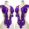 Handmade Crystal on lace Applique Sewing Rhinestones Beads Sequins Patches