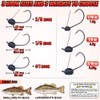 Weedless-Weighted-Wacky-Rig-Hooks-for-Bass-Fishing-Wide-Gap-Worm-Hook-Jig-Heads 10 Pack (3/16oz (5.25g)-10 Pack, 1/0 Hooks)