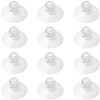 LuluEasy 12 Pieces 1.2 inch Small Clear Suction Cups for