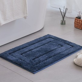 GRANNY SAYS Bath Mat 40 x 60 cm, Pack of 1 Grey Bathroom Mat, Bathroom Mats Non Slip Washable, Super Absorbent Bath Mat, Soft Bathtub Rugs for Floor, Plush Bath Mat for Tub, Bathroom Carpet Waterproof