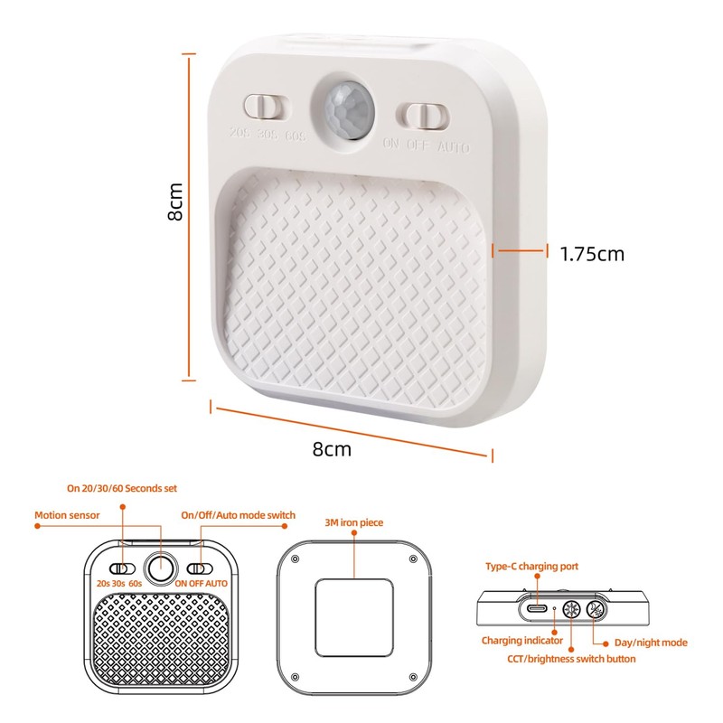 Led Night Light with Motion Detector 2 Pack, Cabinet Light