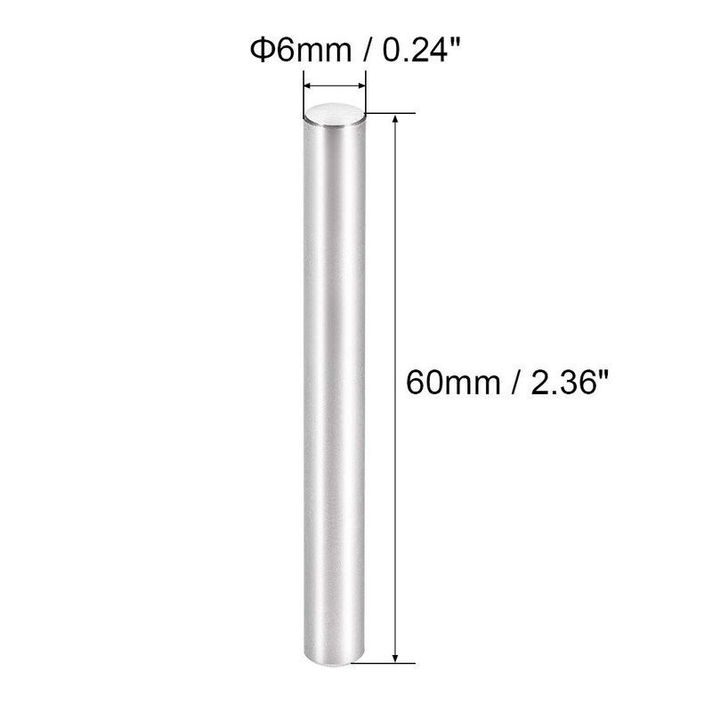 TOP-VIGOR 10Pcs 6mm x 60mm Dowel Pins Shelf Support Pegs,
