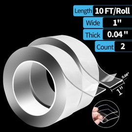 Art3d Nano Double-Sided Adhesive Tape, Multipurpose Tape for Carpet Mats/Paste Items/Photos Frames/Craft Wall Mounting