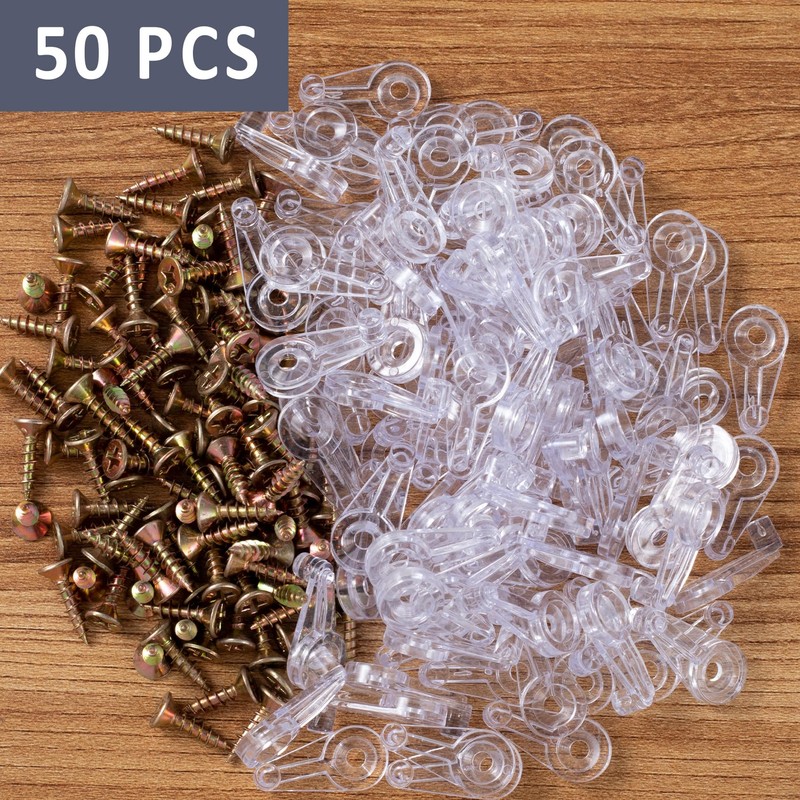 BEIQIYA 50pcs Window Screen Clips, Storm Windows Clips with Screws,