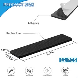Premium Furniture Pads,Thick Non-Slip Pad Foot Cover Self-Furniture Gripper - Stops Slide - Adhesive Pads – Protectors (12PCS)