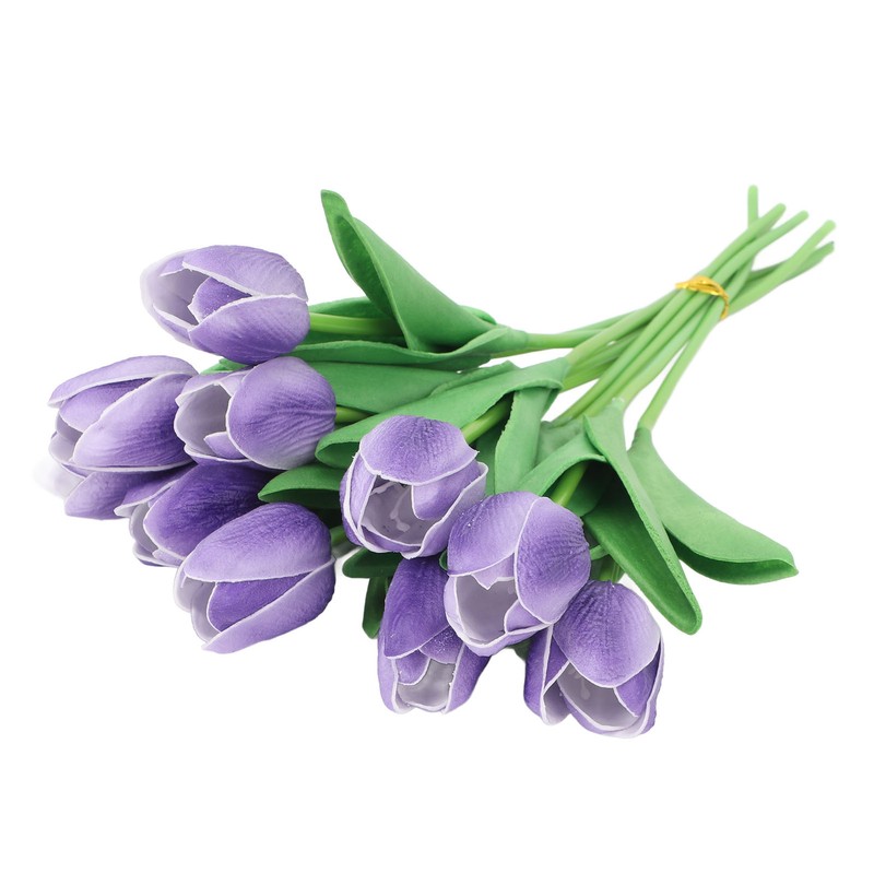 10pcs Artificial Tulip Flowers High Simulation Flowers Decor for Living