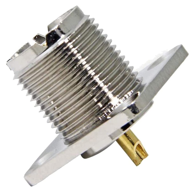 Greluma UHF Panel Mount, Socket SO239 Chassis Mounting 4-Hole Jack
