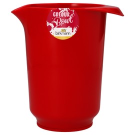 Birkmann, Colour Bowls, Rührbecher, 1,0 Liter, Schüssel aus Melamin, kratzfest, standfest, nachhaltig, rot, 708075