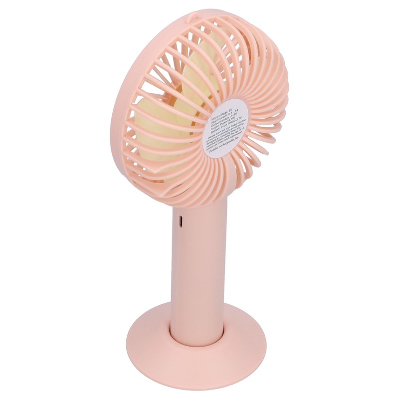 Handheld Electric Fan 4‑Blade 3‑Speed Adjustable USB Rechargeable Cooling Tool