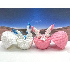 3d Printed Dragon,2 pcs Articulated  Dragon and Egg, Fidget Dragon Toy for ADHD