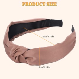 4Pcs Knotted Headbands for Women, Thick Headbands for Women Non Slip Boho Head Bands for Women's Hair, Wide Cute Head Bands for Womens Fashion Accessories