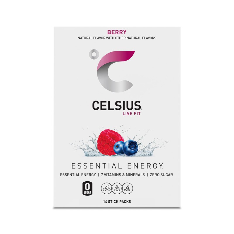 CELSIUS On-the-Go Powder Stick Packs, Zero Sugar (14 Sticks per