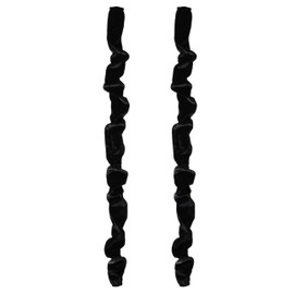 Chandelier Fabric Cord Cover,2 Pack Black Chandelier Chain Cover,70.8 Inches Brushed Polyester Fabric Cord Hider,Lamp Cord Sleeve Easy Install (None Touch Fasteners)