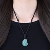 COAI Fox Green Aventurine Stone Pendant Necklace for Women