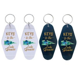 4pcs Keys To The Lake House Keychain Bulk Funny Lake House Key Chain Lake House Accessories