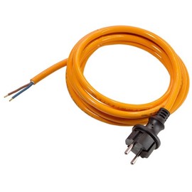 as-Schwabe 70914 PUR Connection Cable H07BQ-F 2x1.5 for Worksites IP 44 Protection 3 m Orange