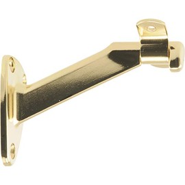 Hardware Essentials 853408 Extended Neck Handrail Brackets Brass