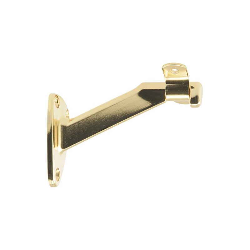 Hardware Essentials 853408 Extended Neck Handrail Brackets Brass