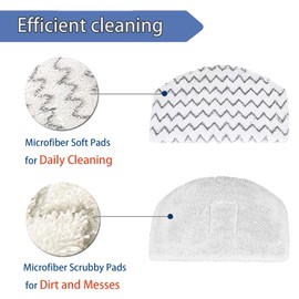 8 Pack Steam Mop Reusable Replacement Pads for Bissell Powerfresh Steam Mop 1940 1806 1544 2075 2685A 2181 2814 Series, Model 19402 19404 19408 19409 1940A 1940F 1940Q 1940T 1940W B0006 B0017 2075A