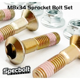 SPECBOLT SPROCKET BOLTS M8x34 YAMAHA YZ IT VINTAGE 80 125 175 200 250 465 490 TT 350 600