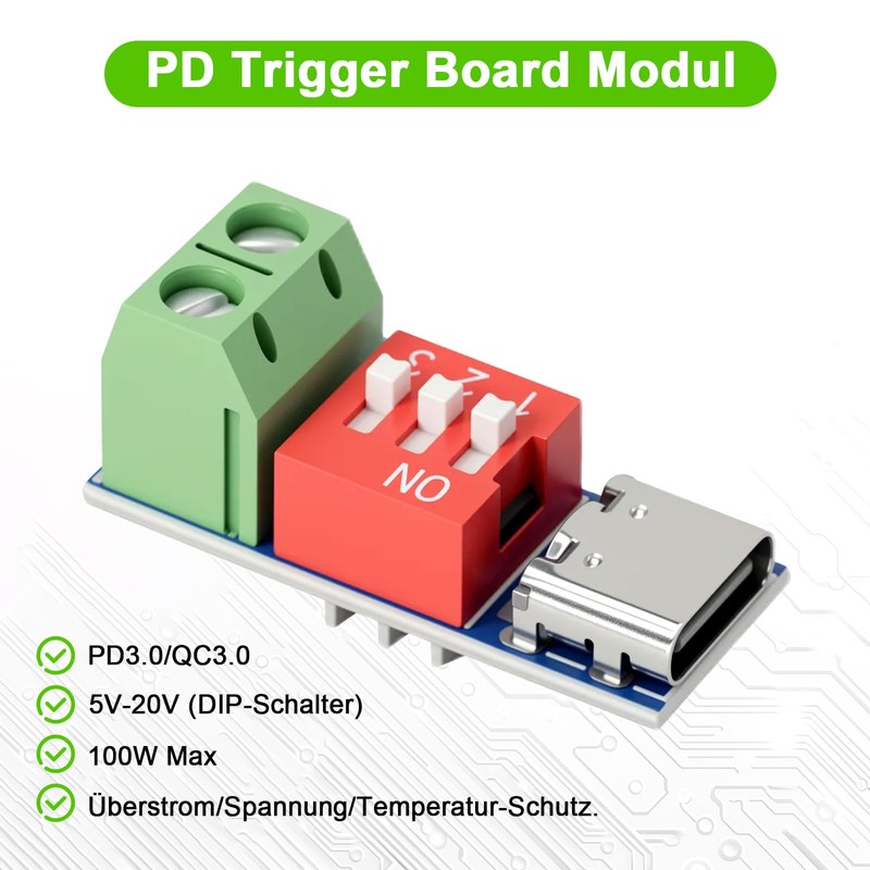 AYWHP USB-C PD Trigger Board Module, PD/QC Decoy Board with