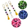 RIVEENY 6pcs Blue Evil Eye Keychain Charms Pendants Crafting Glass