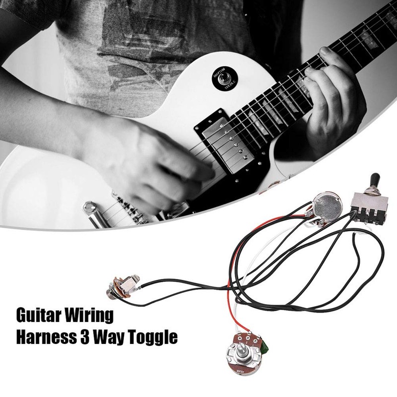 Guitar Wiring Harness, 3 Way Toggle Switch One Volume One