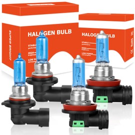 HMCYCI For Acura RDX 2013-2015 Halogen Headlight Bulbs, 9005 High Beam & H11 Low Beam, 12V 100W, 5000K White, 300% Brighter, Plug and Play,Pack of 4