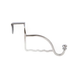 Boottique Over The Door Boot Storage System with 3 Boot Hangers, Closet Valet (Silver)