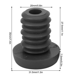 SUNGOOYUE Bicycle Handlebar End Plugs, Bicycle Handlebar Grips Handlebar Ends Screw Plugs Polyester Rubber Handlebar End Plugs for BMX MTB (Black), Bicycle and Spare Parts